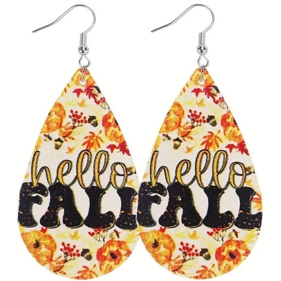 lovey girl boutique Jewelry - 👋 Leaf Graphic Earrings " Welcome Fall" | Mix And Match 3/$20